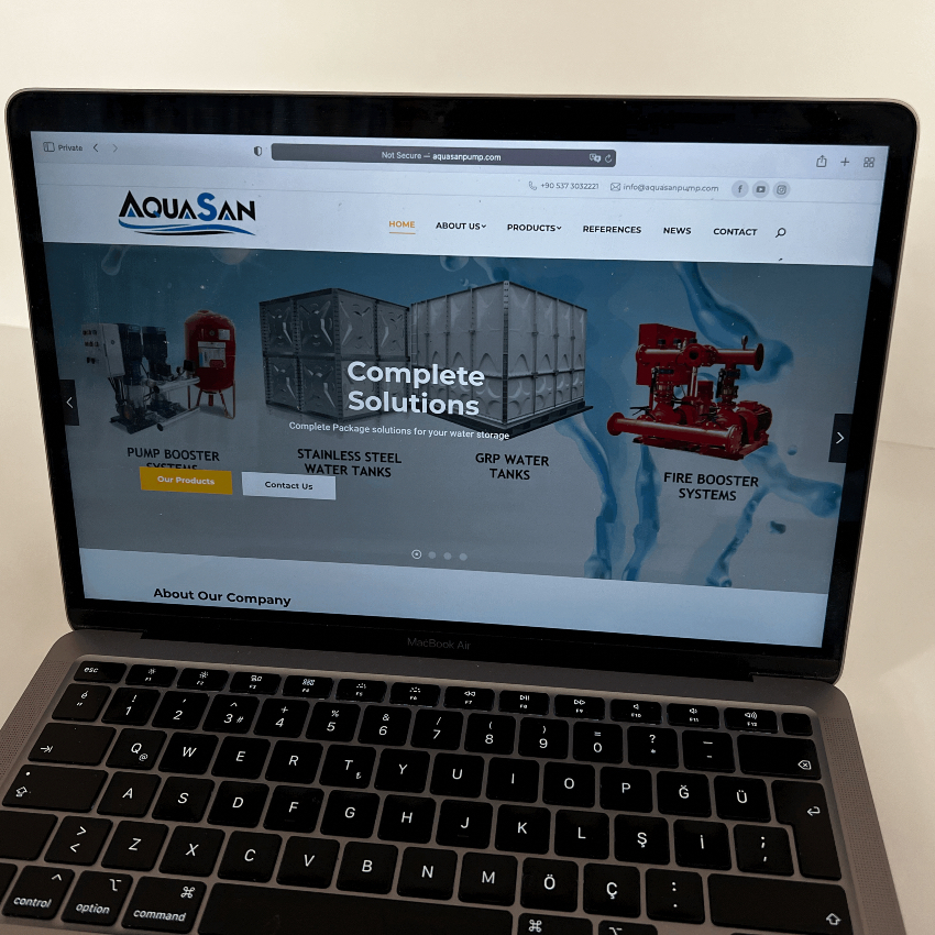 Designing Aquasan Website