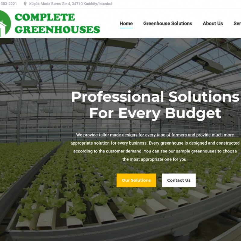 Complete Greenhouse Website